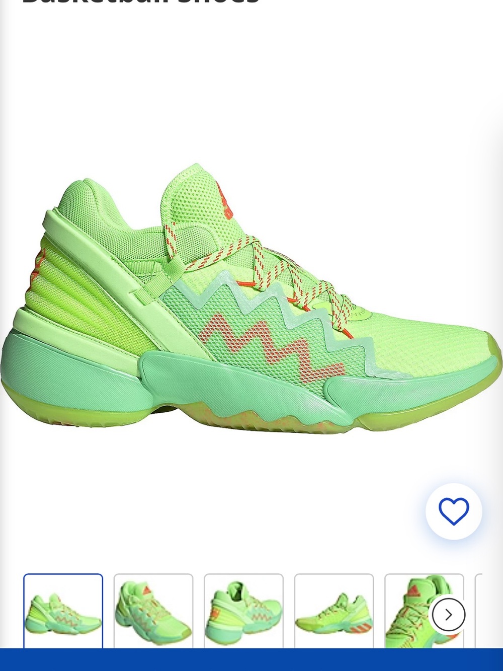 Adidas Men's D.O.N. Issue 2 Basketball Shoes size 5.5 lime green Spidey Marvel